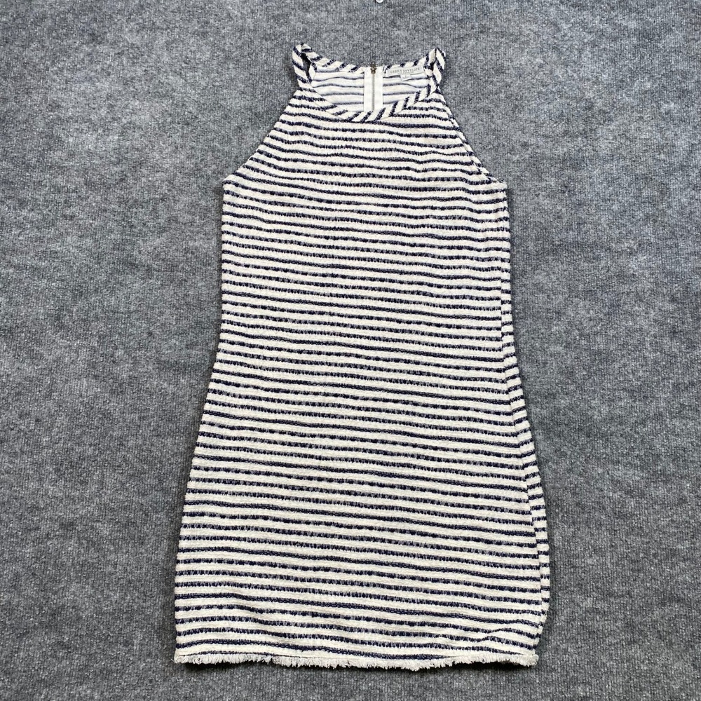 Green Envelope Los Angeles Womens Navy White Striped Halter Bodycon Mini Dress S